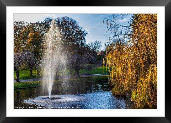 Autumn in Sefton Park Liverpool Framed Mounted Print by Phil Longfoot