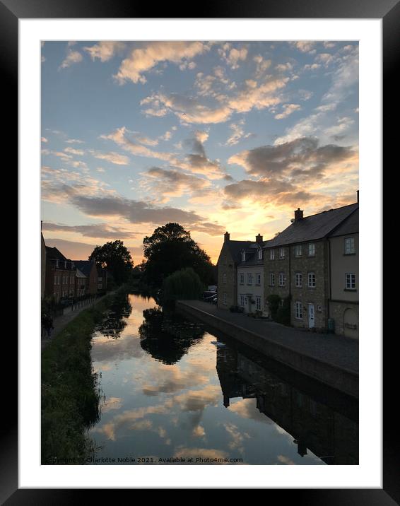Ryeford Canal Gloucestershire, Reflections Framed Mounted Print by Charlotte Noble