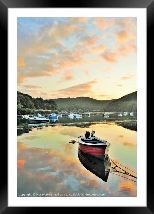 High Tide At Looe. Framed Mounted Print by Neil Mottershead