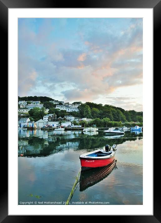 West Looe Calm, Cornwall. Framed Mounted Print by Neil Mottershead