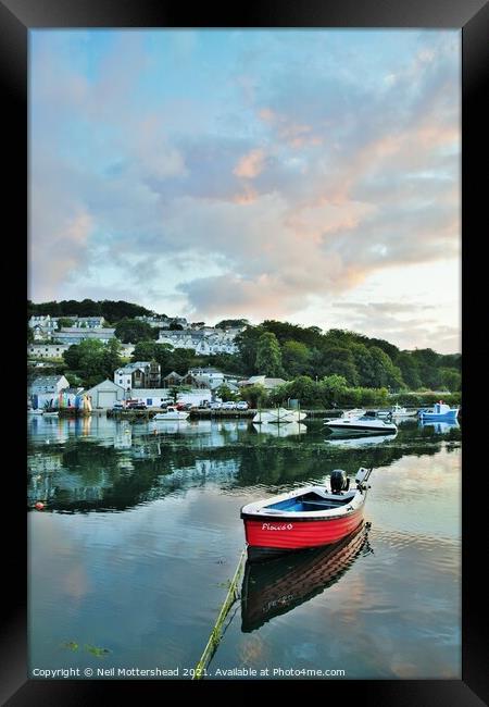West Looe Calm, Cornwall. Framed Print by Neil Mottershead