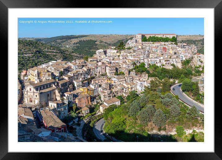 Ragusa lower town, Sicily Framed Mounted Print by Angus McComiskey