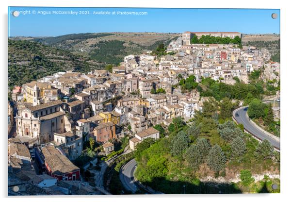 Ragusa lower town, Sicily Acrylic by Angus McComiskey