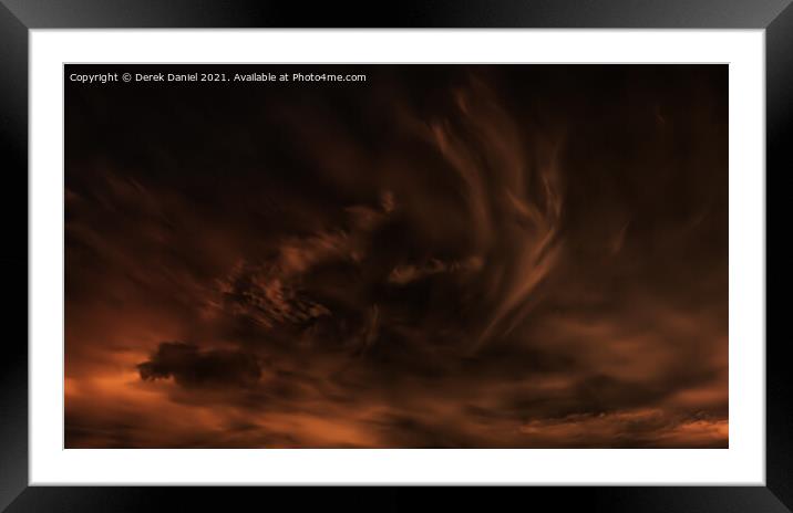 Cloud Abstract (Digital Art) Framed Mounted Print by Derek Daniel