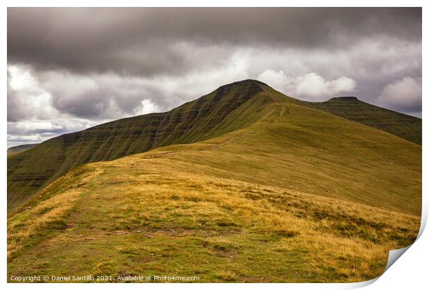 Pen y Fan and Corn Du Print by Dan Santillo