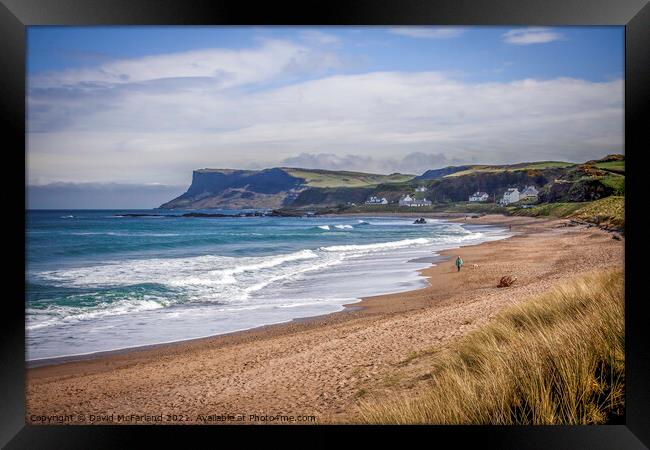 Unleash the Wild Beauty at Ballycastle Framed Print by David McFarland