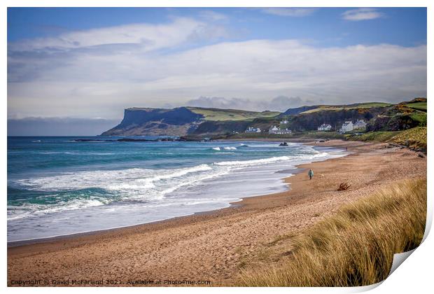 Unleash the Wild Beauty at Ballycastle Print by David McFarland