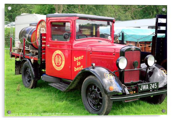 1938 Morris Commercial DC truck. Acrylic by john hill