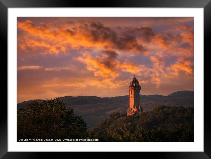 Wallace Monument - Stirling Framed Mounted Print by Craig Doogan