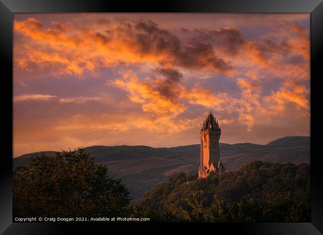 Wallace Monument - Stirling Framed Print by Craig Doogan