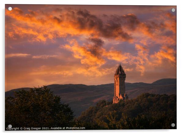 Wallace Monument - Stirling Acrylic by Craig Doogan