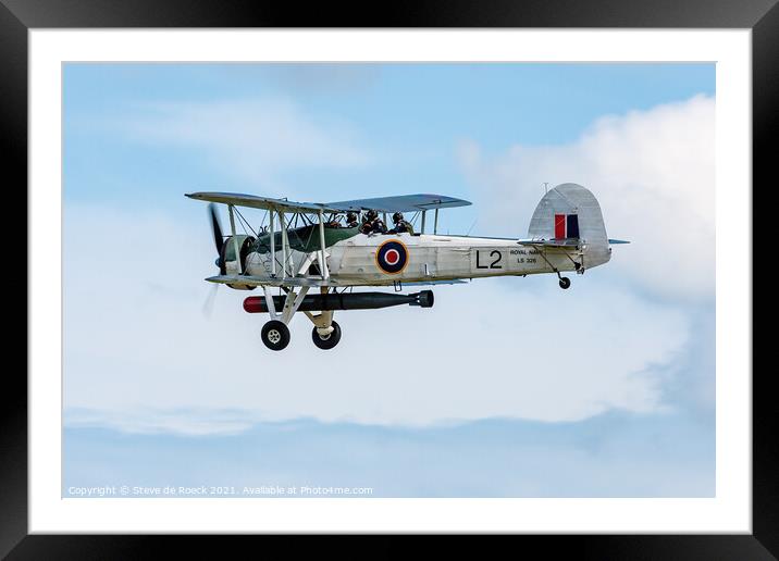 Fairey Swordfish Torpedo Bomber Framed Mounted Print by Steve de Roeck