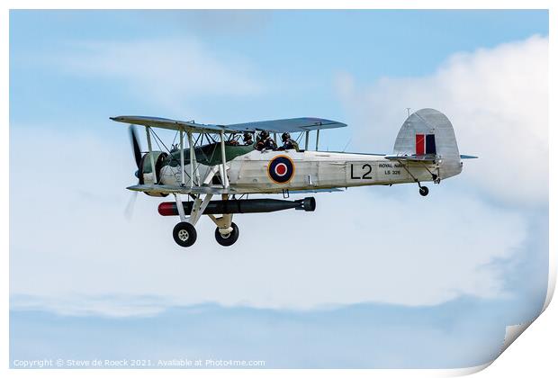 Fairey Swordfish Torpedo Bomber Print by Steve de Roeck