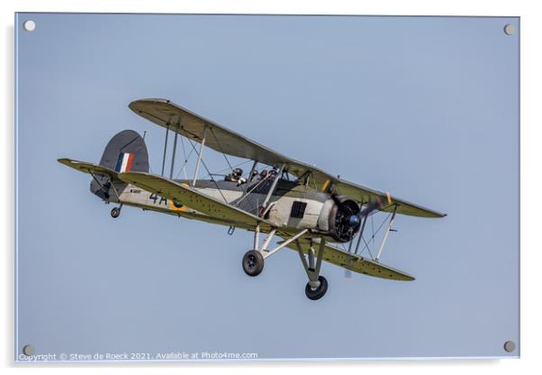 Fairey Swordfish Stringbag Bomber Acrylic by Steve de Roeck