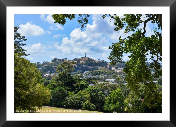 One Tree Hill in Auckland, New Zealand Framed Mounted Print by Errol D'Souza
