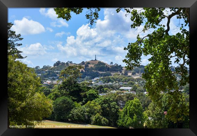 One Tree Hill in Auckland, New Zealand Framed Print by Errol D'Souza