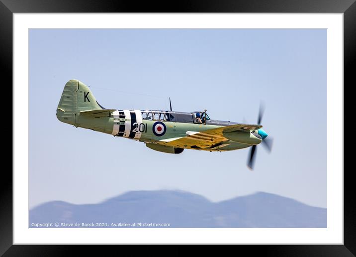 Fairey Firefly Royal Navy Fighter Framed Mounted Print by Steve de Roeck