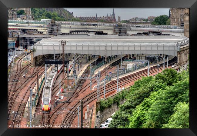 Edinburgh Waverley Framed Print by Rob Hawkins