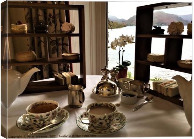 Afternoon tea for two Canvas Print by Peter Wiseman