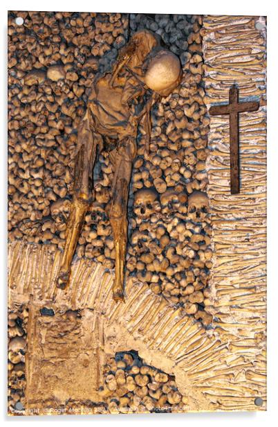 The Ossuary's Gruesome Reminder Acrylic by Roger Mechan
