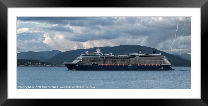 Celebrity Silhouette on the Clyde Framed Mounted Print by GBR Photos