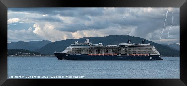 Celebrity Silhouette on the Clyde Framed Print by GBR Photos