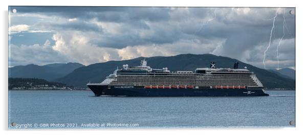 Celebrity Silhouette on the Clyde Acrylic by GBR Photos