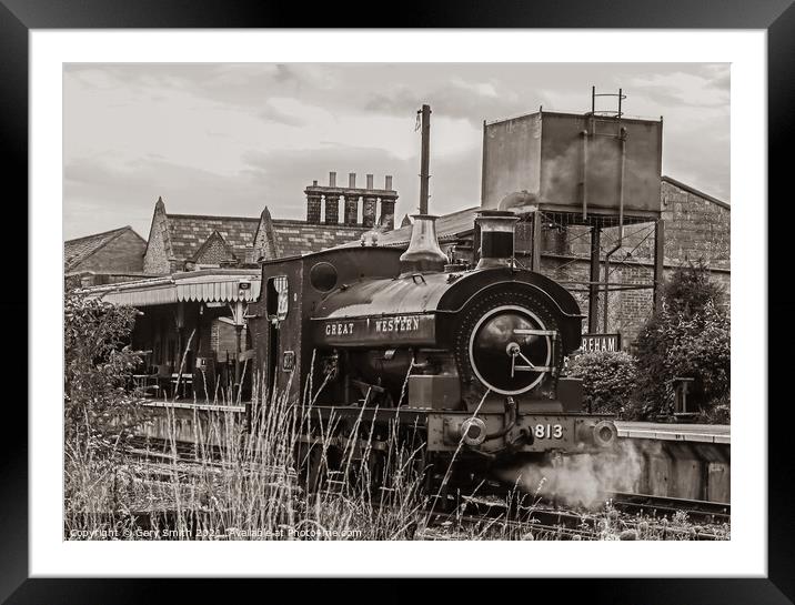 Great Western 813 Taking Part in 1940s Weekend Framed Mounted Print by GJS Photography Artist