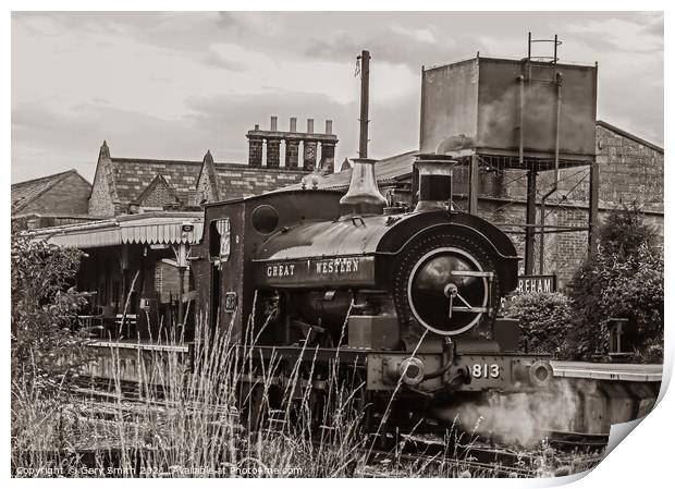 Great Western 813 Taking Part in 1940s Weekend Print by GJS Photography Artist