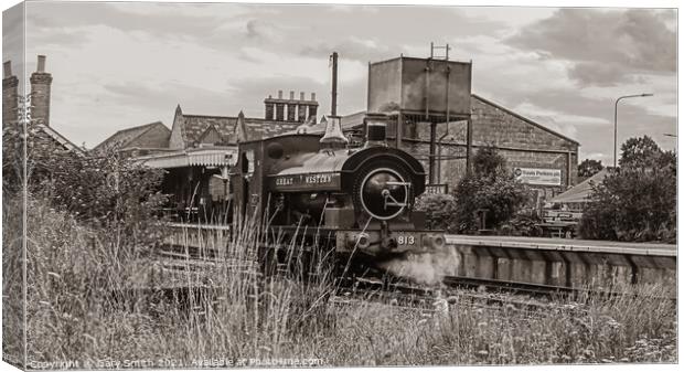 Great Western 813 Taking Part in 1940s Weekend Canvas Print by GJS Photography Artist