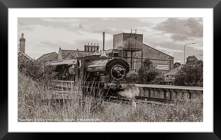Great Western 813 Taking Part in 1940s Weekend Framed Mounted Print by GJS Photography Artist