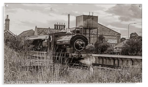 Great Western 813 Taking Part in 1940s Weekend Acrylic by GJS Photography Artist