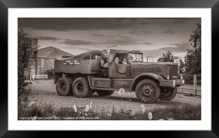 M19 Tank Mover Part of 1940s Weekend Framed Mounted Print by GJS Photography Artist