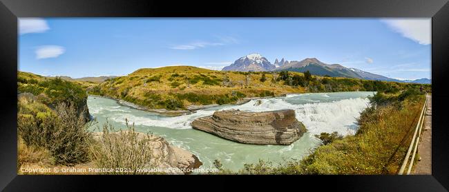 Cascada Paine, Torres del Paine National Park, Chi Framed Print by Graham Prentice