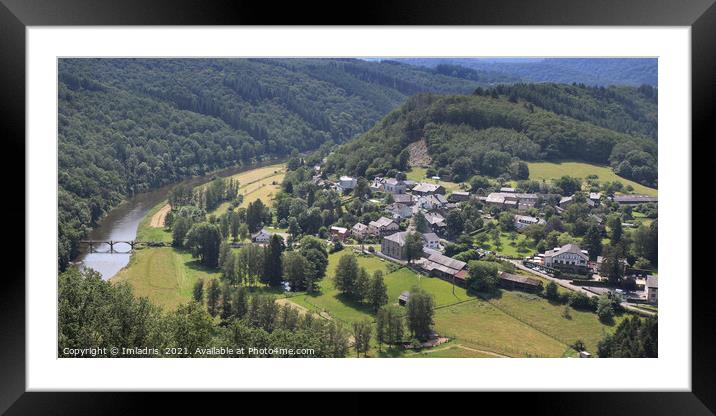 Frahan Village View Pano, Belgium Framed Mounted Print by Imladris 
