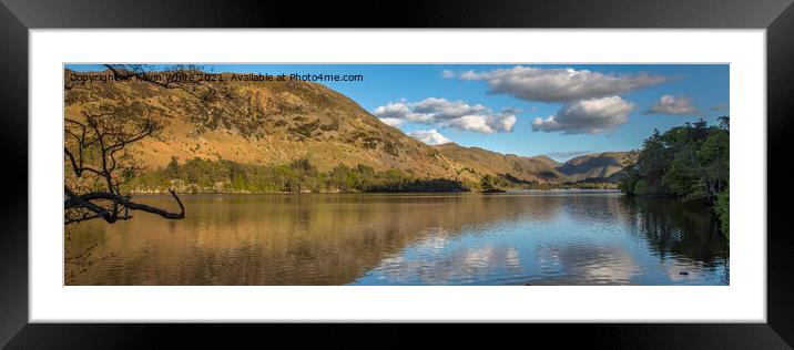 Ullswater panoramic view Framed Mounted Print by Kevin White