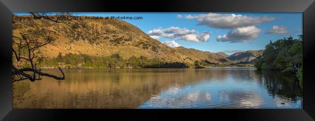 Ullswater panoramic view Framed Print by Kevin White