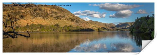 Ullswater panoramic view Print by Kevin White