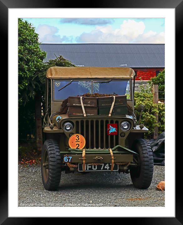 A Jeep from 1940s Used in WW2 Framed Mounted Print by GJS Photography Artist