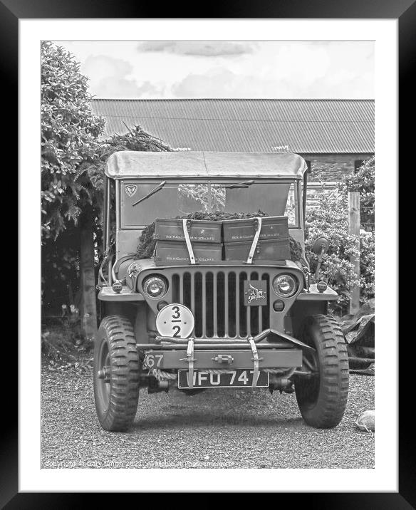 A Jeep from 1940s Used in WW2 Framed Mounted Print by GJS Photography Artist