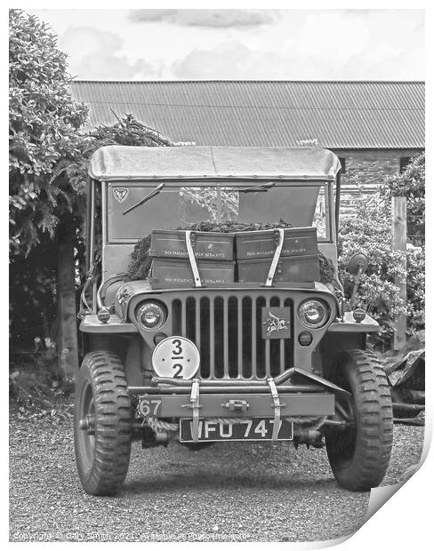 A Jeep from 1940s Used in WW2 Print by GJS Photography Artist