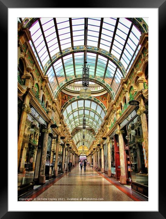 Leeds County Arcade Framed Mounted Print by Victoria Copley