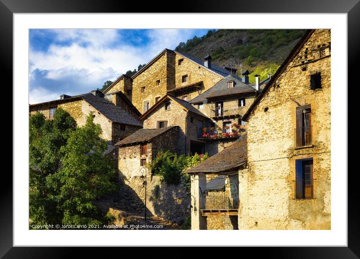 A view of the population of Durro Framed Mounted Print by Jordi Carrio