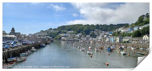 View of Looe Cornwall  Print by Les Schofield
