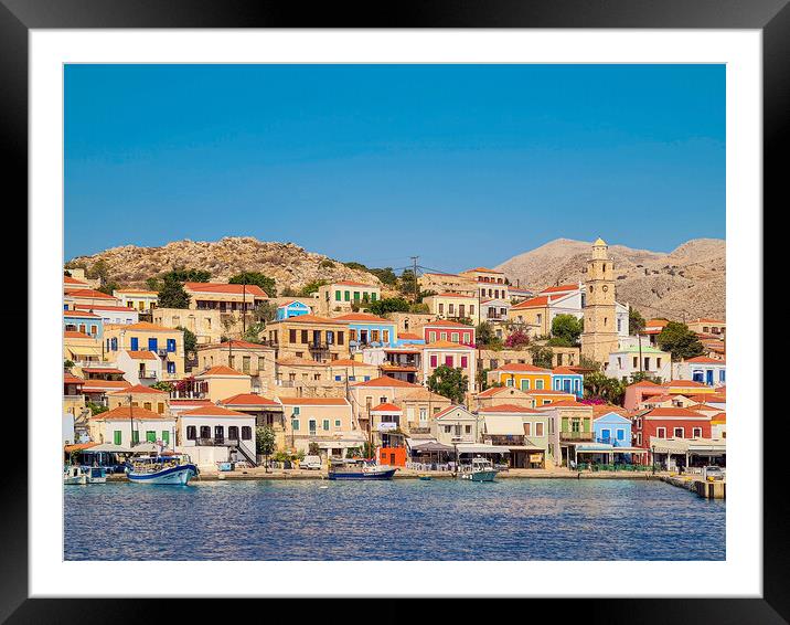 Halki Greek Island Framed Mounted Print by Antony McAulay