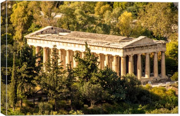 The Iconic Temple of Hephaestus Canvas Print by Margaret Ryan