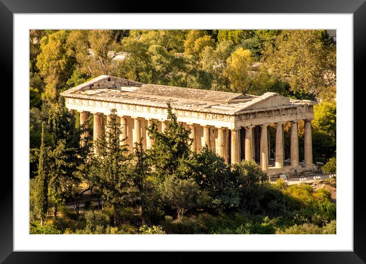 The Iconic Temple of Hephaestus Framed Mounted Print by Margaret Ryan