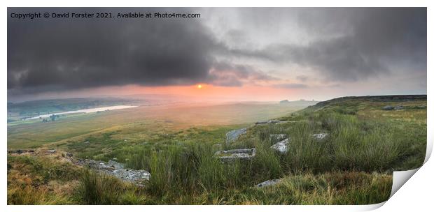 Beautiful North Pennine Sunrise, Teesdale, County Durham UK Print by David Forster