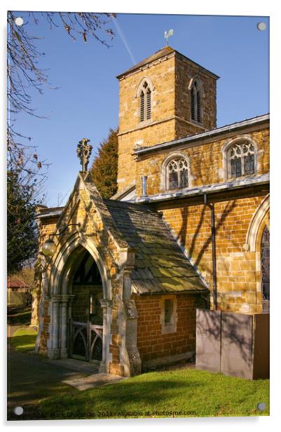 St Marys Church, Thorpe Arnold  Acrylic by Photimageon UK