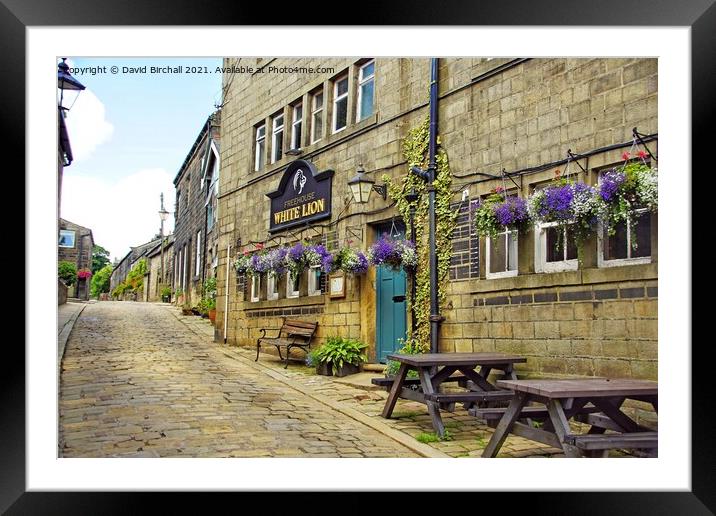 Heptonstall village, West Yorkshire. Framed Mounted Print by David Birchall